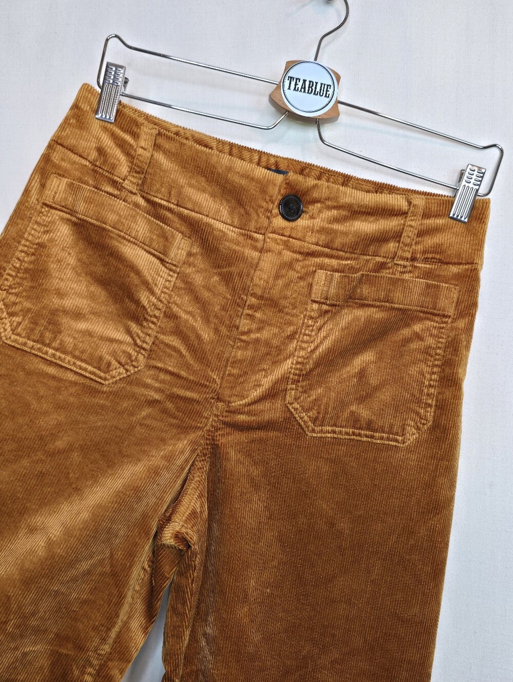 Maeve Colette Corduroy Crop Wide-Leg Pants Caramel 29p - Picture 7 of 12